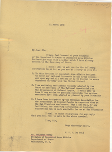 Letter from W. E. B. Du Bois to United States Department of State