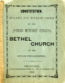 Constitution, by-laws and rules of order of the African Methodist Episcopal Bethel Church of the City of Philadelphia