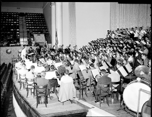 Dean Lawson and H.U. Choir at Constitution Hall [from envelope; #1 of 2] [acetate film photonegative]