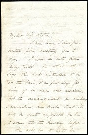 Letter to] My dear Miss Weston [manuscript