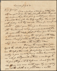 Letter from Nathaniel Peabody Rogers, Concord, [New Hampshire], to William Lloyd Garrison, [18]41 July 4