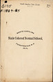 Catalogue of the North Carolina State Colored Normal School, Fayetteville, N.C., ... [1884-1885]