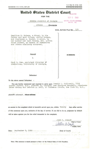 Hamilton Holmes and Charlayne Hunter v. Walter Danner, Registrar of the University of Georgia, Civil 450