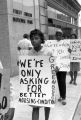 Pickets in front of First Union National Bank.