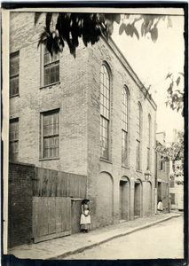 Thumbnail for Exterior view of the African Meeting House with a woman standing on the sidewalk, Boston, Mass., ca. 1885