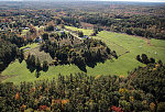 An October 2017 aerial view of lovely Maine farmland, several miles inland from the seaport of York