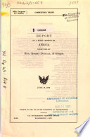 Report of a study mission to Africa [microform]