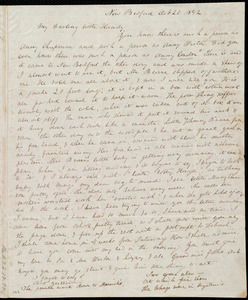 Letters from Anne Warren Weston, New Bedford, [Mass.], to Anne Greene Chapman Dicey and Deborah Weston, Oct. 20, 1842