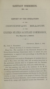 Report of the operations of the Cincinnati Branch of the United States Sanitary Commission, to March 1, 1862