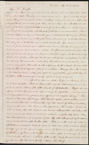 Letter from William Lloyd Garrison, Boston, [Mass.], to Henry Clarke Wright, April 1, 1843