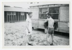 Thumbnail for Photograph of Soldiers Outside Barracks