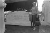 Woman and little girl at Martin Luther King, Jr.'s grave site at South View Cemetery.