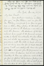 Letter to] My dear Frank [manuscript