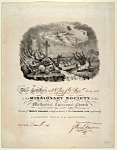 Missionary Society Certificate by Nathaniel Currier