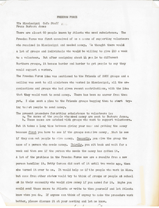 Letter from Barbara Jones to Mississippi C.O.F.O. Staff