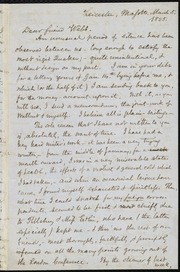 Letter to] Dear friend Webb [manuscript