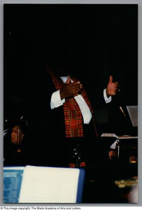 Photograph of a conductor's hands