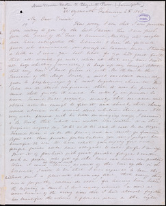 Partial letter from Anne Warren Weston, Weymouth, [Mass.], to Elizabeth Pease Nichol, February 25, 1846