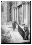 Tomb of the Crusader d'Aubigny. Placing stone marker [Church of the Holy Sepulchre]