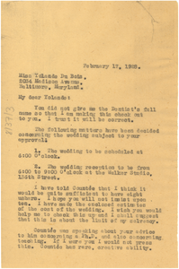 Letter from W. E. B. Du Bois to Yolande Du Bois