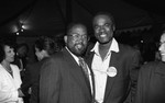 Mark Ridley Thomas and Glynn Turman posing together at a fundraiser, Los Angeles, ca. 1993