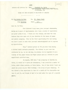 Letter from Benjamin J. Davis to W. E. B. Du Bois