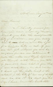 Letter from [signature illegible], St. Louis, to Dear Friend, May 15, 1861