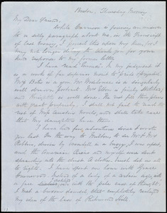 Letter from George Thompson, Boston, [Mass.], to Anne Warren Weston, Thursday Morning, [14 Nov. 1850]