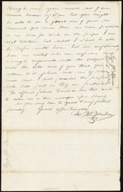 Letter to] Dear Sir [manuscript