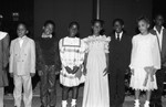 Church Women United children's fashion participants singing, Los Angeles, 1986