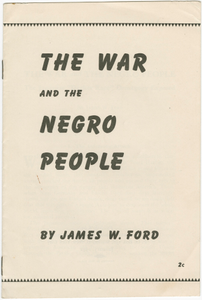 The War and the Negro People