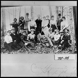 Photograph of a group on an outing in the woods, Troup County, Georgia, ca. 1900