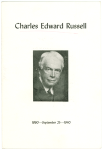 Charles Edward Russell memorial birthday program