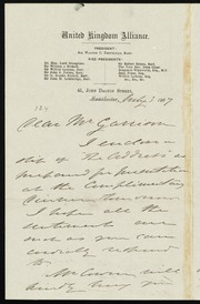 Letter to] Dear Mr. Garrison [manuscript