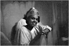 Scene from the morality play "Heaven Bound," staged by the Big Bethel African Methodist Choir, at the Atlanta Theatre (23 Exchange Place), Atlanta, Georgia, August 1937