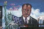 MLK Jr. mural at Meat Market, 42nd Place at Vermont Ave., LA, 2002