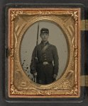 [Unidentified soldier in Union uniform with bayoneted musket]