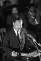 Martin Luther King, Jr., speaking to an audience at Tabernacle Baptist Church in Selma, Alabama.