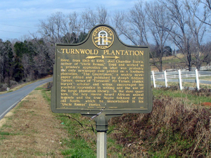 Turnwold Plantation historical marker