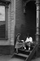 Jasper Wood Collection: Man and girl on front steps