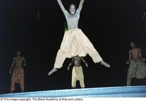 Male dancers performing Lift Up Jamaica