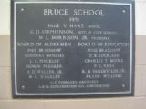 Bruce High School: 1951 dedication plaque