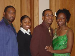 Four people at 2005 Black History Month event