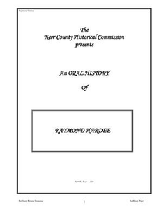 Transcript of Oral History Interview with Raymond Julius Hardee, January 12, 2016