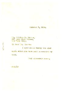 Letter from W. E. B. Du Bois to William H. Skaggs