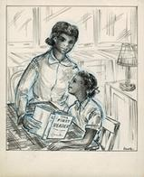 Thumbnail for A Black woman and girl look at "The First Reader."