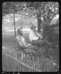 [Richard Amerson and John A. Lomax, Sr., at the home of Mrs. Ruby Pickens Tartt, Livingston, Alabama]