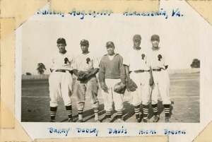 Anacostia Aztecs baseball players, Alexandria, Virginia