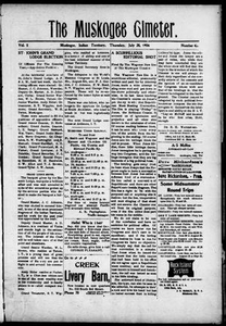 The Muskogee Cimeter. (Muskogee, Indian Terr.), Vol. 5, No. 42, Ed. 1, Thursday, July 28, 1904 The Cimeter