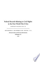 Thumbnail for Federal records relating to civil rights in the post-World War II era